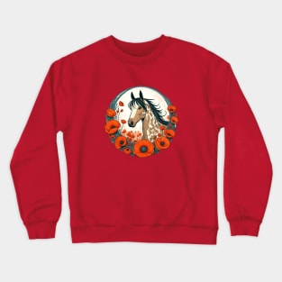 Appaloosa Horse Poppy Crewneck Sweatshirt